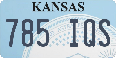 KS license plate 785IQS