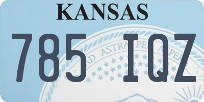 KS license plate 785IQZ