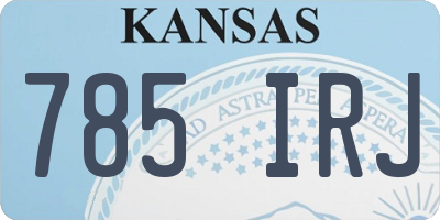 KS license plate 785IRJ