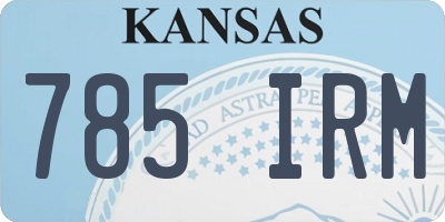 KS license plate 785IRM