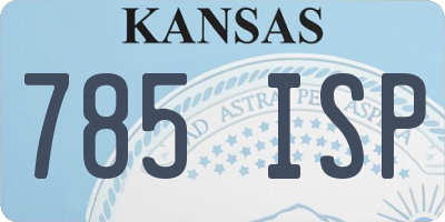 KS license plate 785ISP