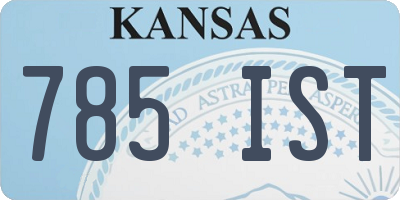 KS license plate 785IST