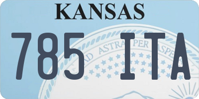 KS license plate 785ITA