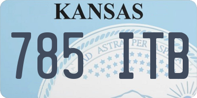 KS license plate 785ITB