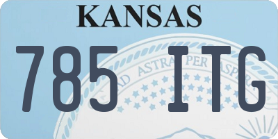 KS license plate 785ITG