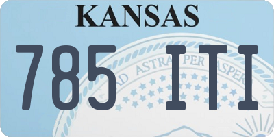 KS license plate 785ITI