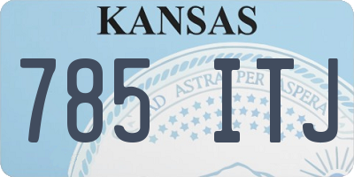 KS license plate 785ITJ