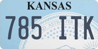 KS license plate 785ITK