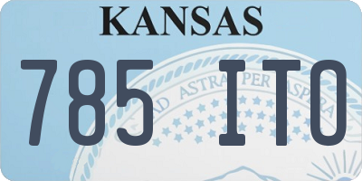 KS license plate 785ITO