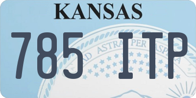 KS license plate 785ITP