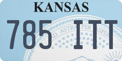 KS license plate 785ITT