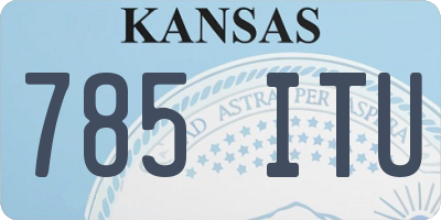 KS license plate 785ITU