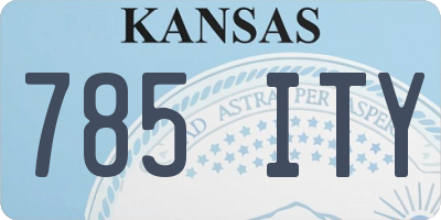 KS license plate 785ITY