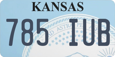 KS license plate 785IUB
