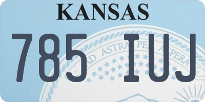 KS license plate 785IUJ