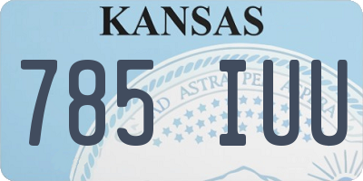 KS license plate 785IUU