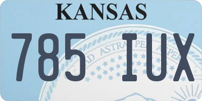 KS license plate 785IUX