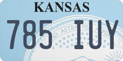 KS license plate 785IUY