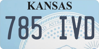 KS license plate 785IVD