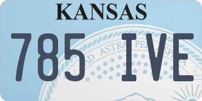 KS license plate 785IVE