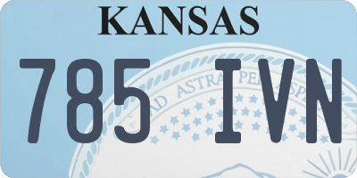KS license plate 785IVN