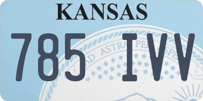 KS license plate 785IVV