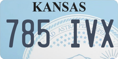 KS license plate 785IVX