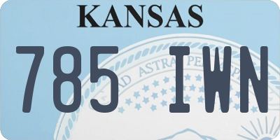 KS license plate 785IWN