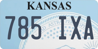 KS license plate 785IXA