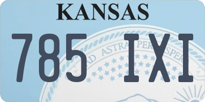 KS license plate 785IXI