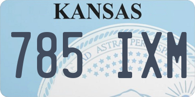 KS license plate 785IXM