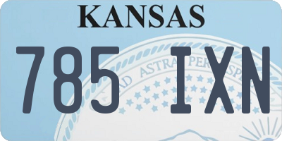 KS license plate 785IXN