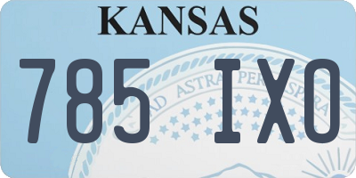 KS license plate 785IXO