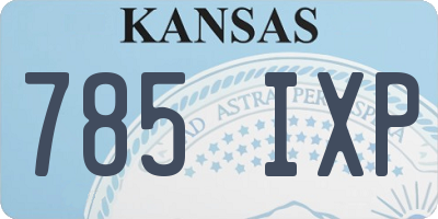 KS license plate 785IXP