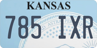 KS license plate 785IXR