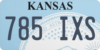 KS license plate 785IXS