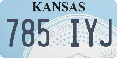 KS license plate 785IYJ