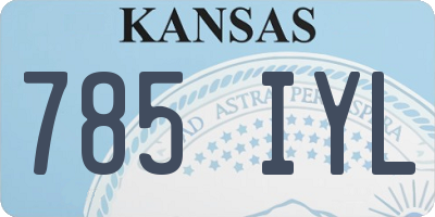 KS license plate 785IYL