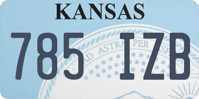 KS license plate 785IZB