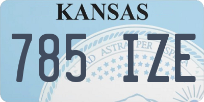 KS license plate 785IZE