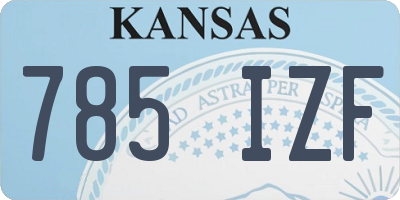 KS license plate 785IZF