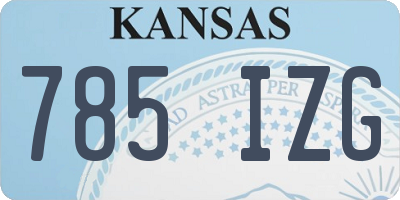 KS license plate 785IZG