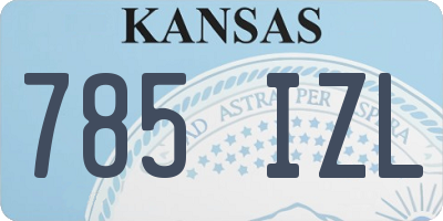 KS license plate 785IZL