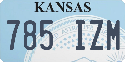 KS license plate 785IZM