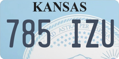 KS license plate 785IZU