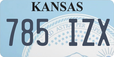 KS license plate 785IZX