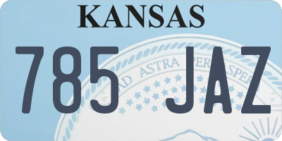 KS license plate 785JAZ