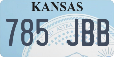 KS license plate 785JBB