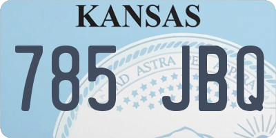 KS license plate 785JBQ