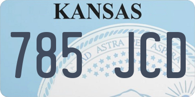 KS license plate 785JCD